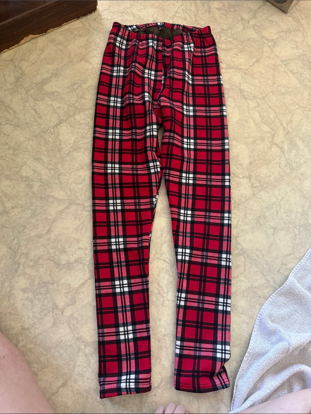 Red Plaid Track Pants - Women's Cozy Joggers